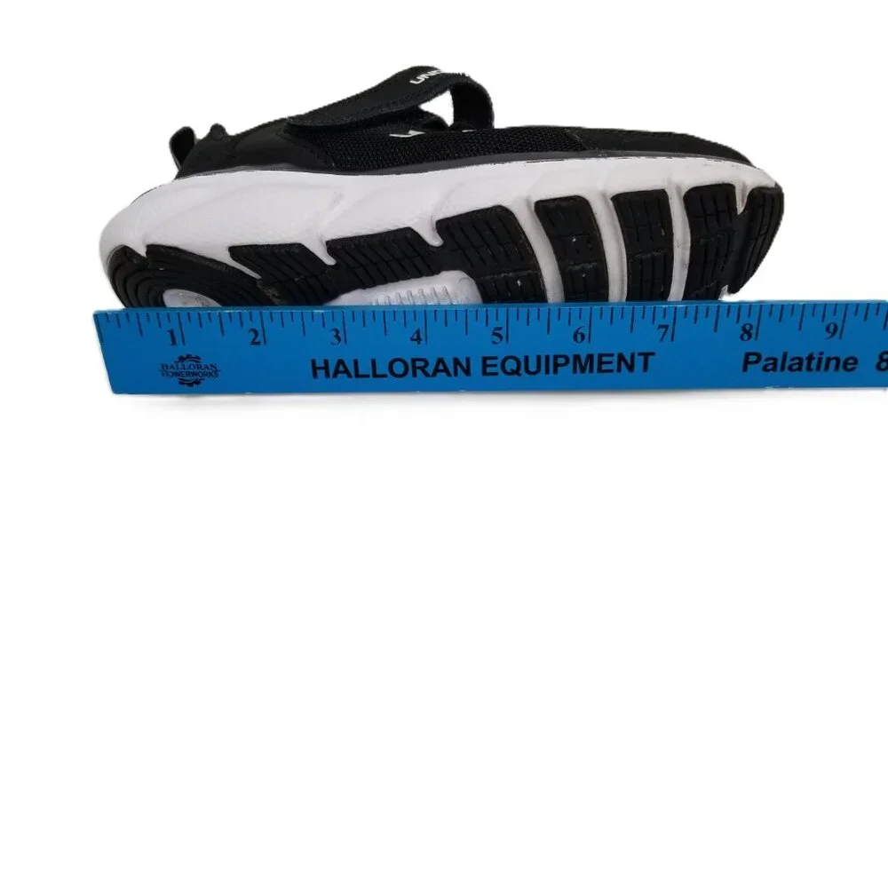 Under Armour Athletic Shoes Hook Loop Strap Kids 13K Black White